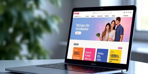 The homepage of the new e-commerce site for Retail Growth Partners on a laptop.