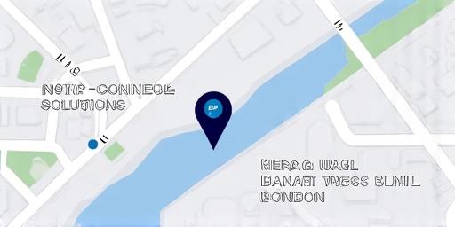 A map showing the location of NovaConnect Solutions in Canary Wharf, London.